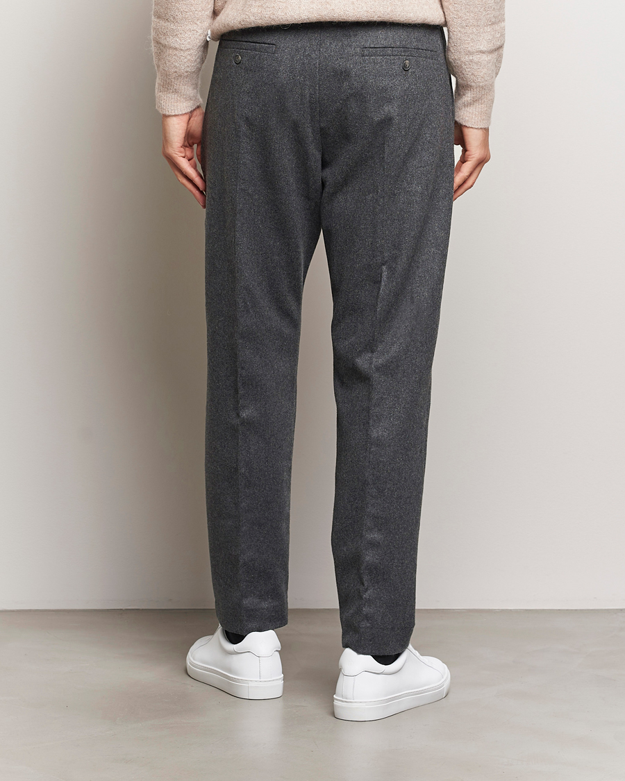 Herre | Bukser | NN07 | Bill Wool Pleated Trousers Grey Melange