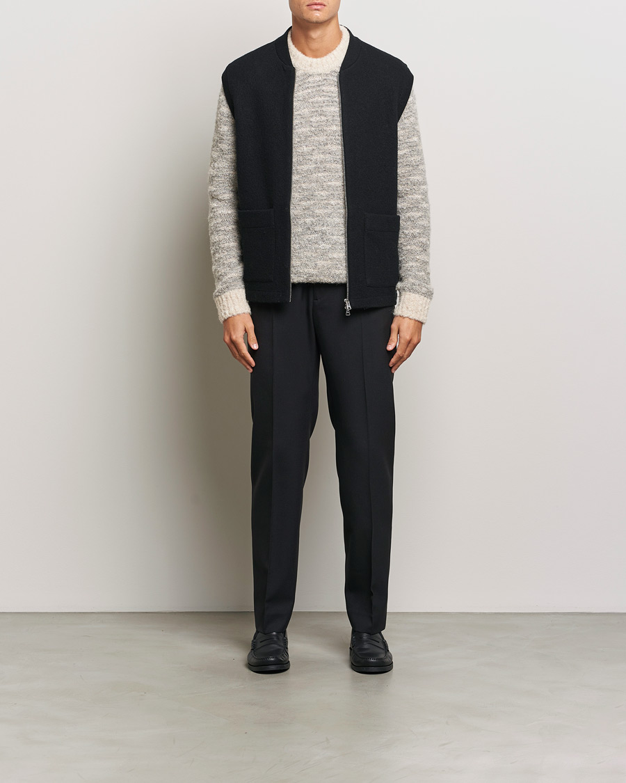 Herre | Gensere | NN07 | Boiled Wool Vest Black