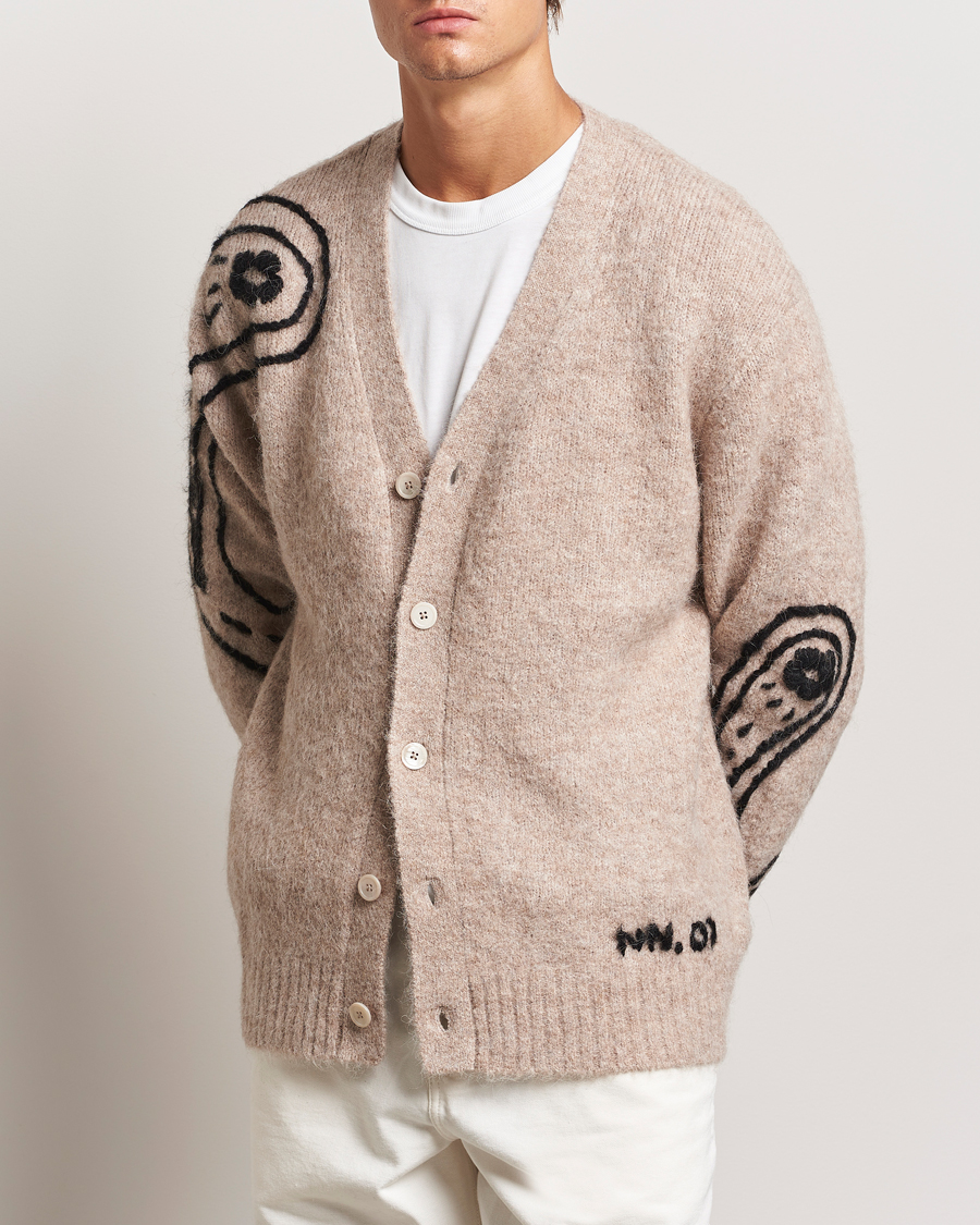 Herre | Gensere | NN07 | Kyle Alpaca Wool Cardigan Greige