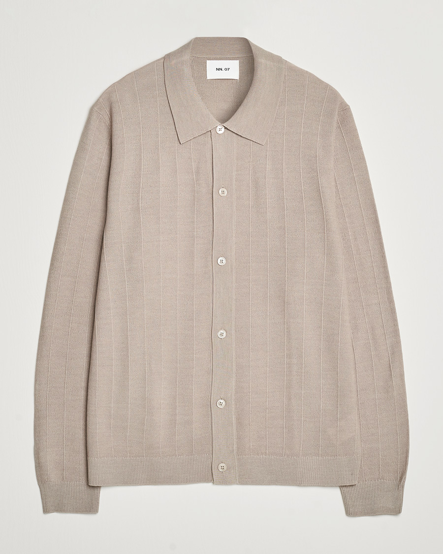 Herre | Gensere | NN07 | Thor Knitted Cardigan Greige