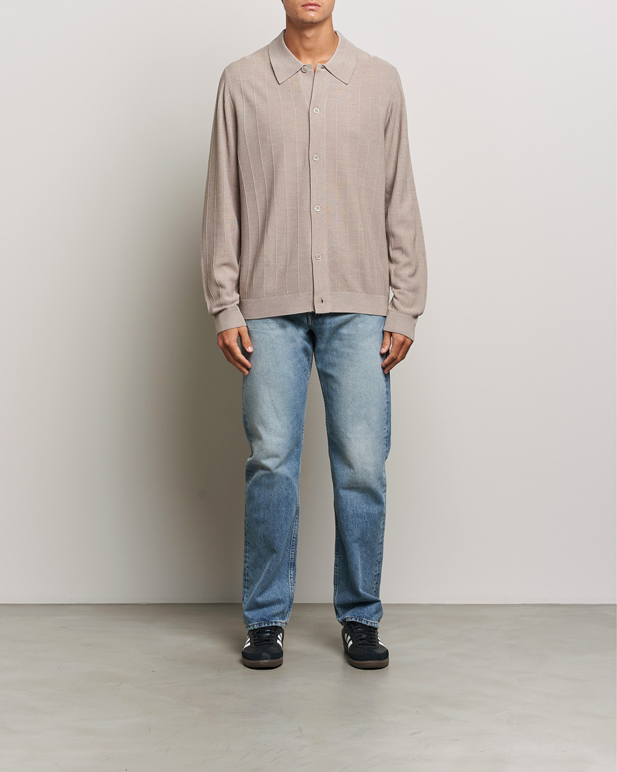 Herre | Gensere | NN07 | Thor Knitted Cardigan Greige