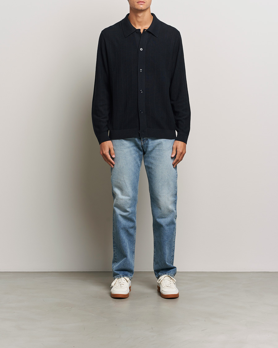 Herre | Gensere | NN07 | Thor Knitted Cardigan Navy Blue