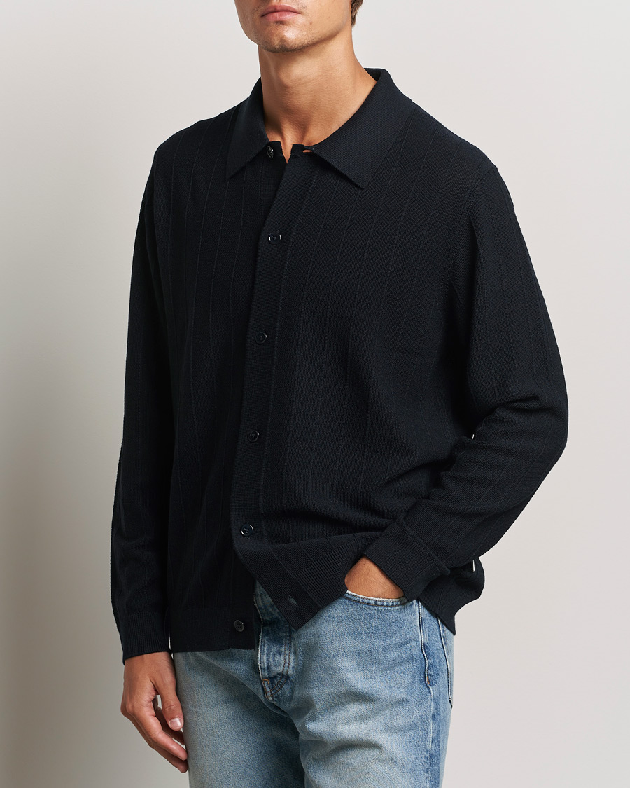 Herre | Gensere | NN07 | Thor Knitted Cardigan Navy Blue