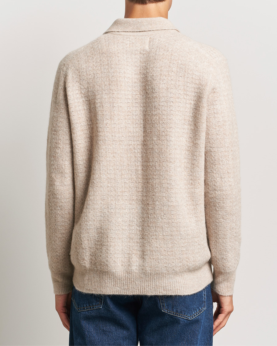Herre | Gensere | NN07 | Alfie Alpaca Knitted Polo Greige