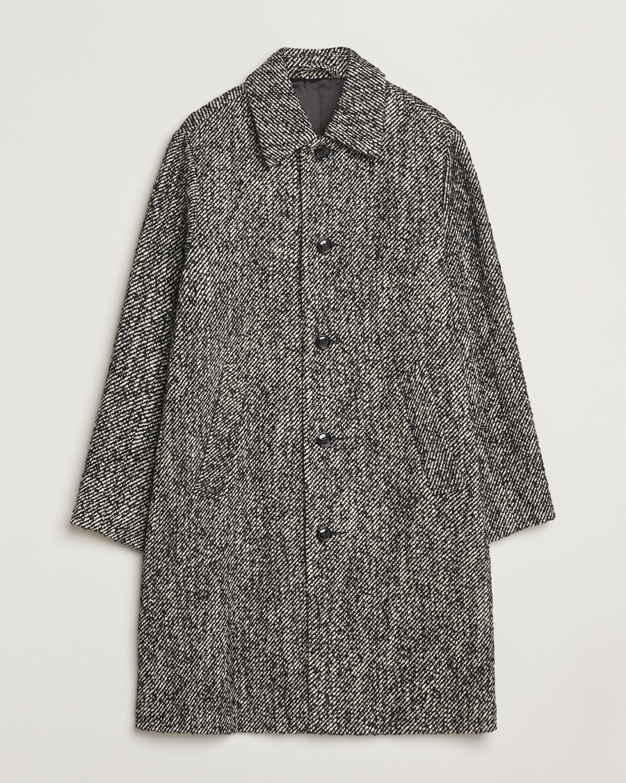 Herre | Jakker | NN07 | Franco Herringbone Coat Black