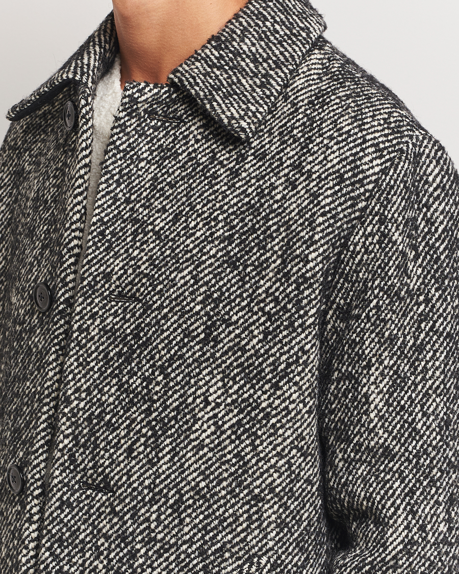Herre | Jakker | NN07 | Franco Herringbone Coat Black