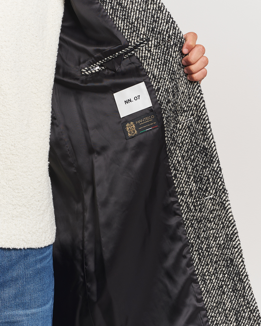 Herre | Jakker | NN07 | Franco Herringbone Coat Black