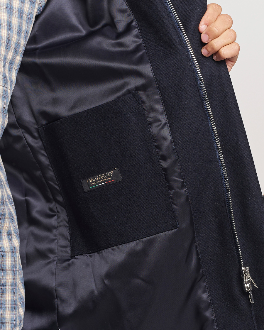 Herre | Jakker | NN07 | Knox Hooded Coat Navy Blue