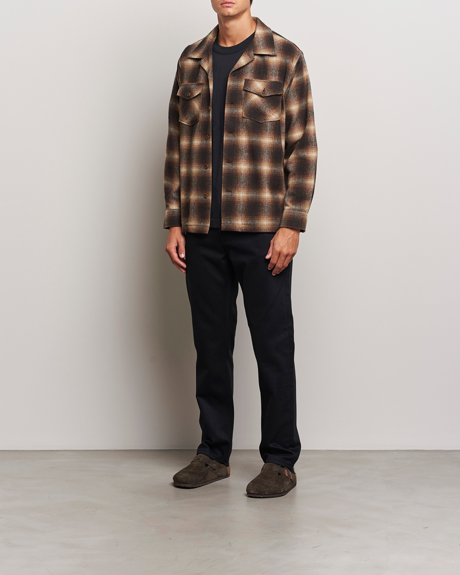 Herre | Skjorter | Nudie Jeans | Vincent Shadow Check Overshirt Brown/Beige