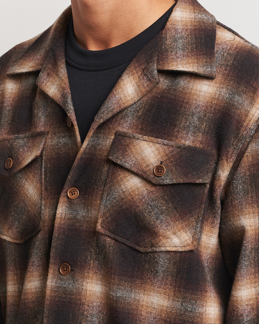 Herre | Skjorter | Nudie Jeans | Vincent Shadow Check Overshirt Brown/Beige