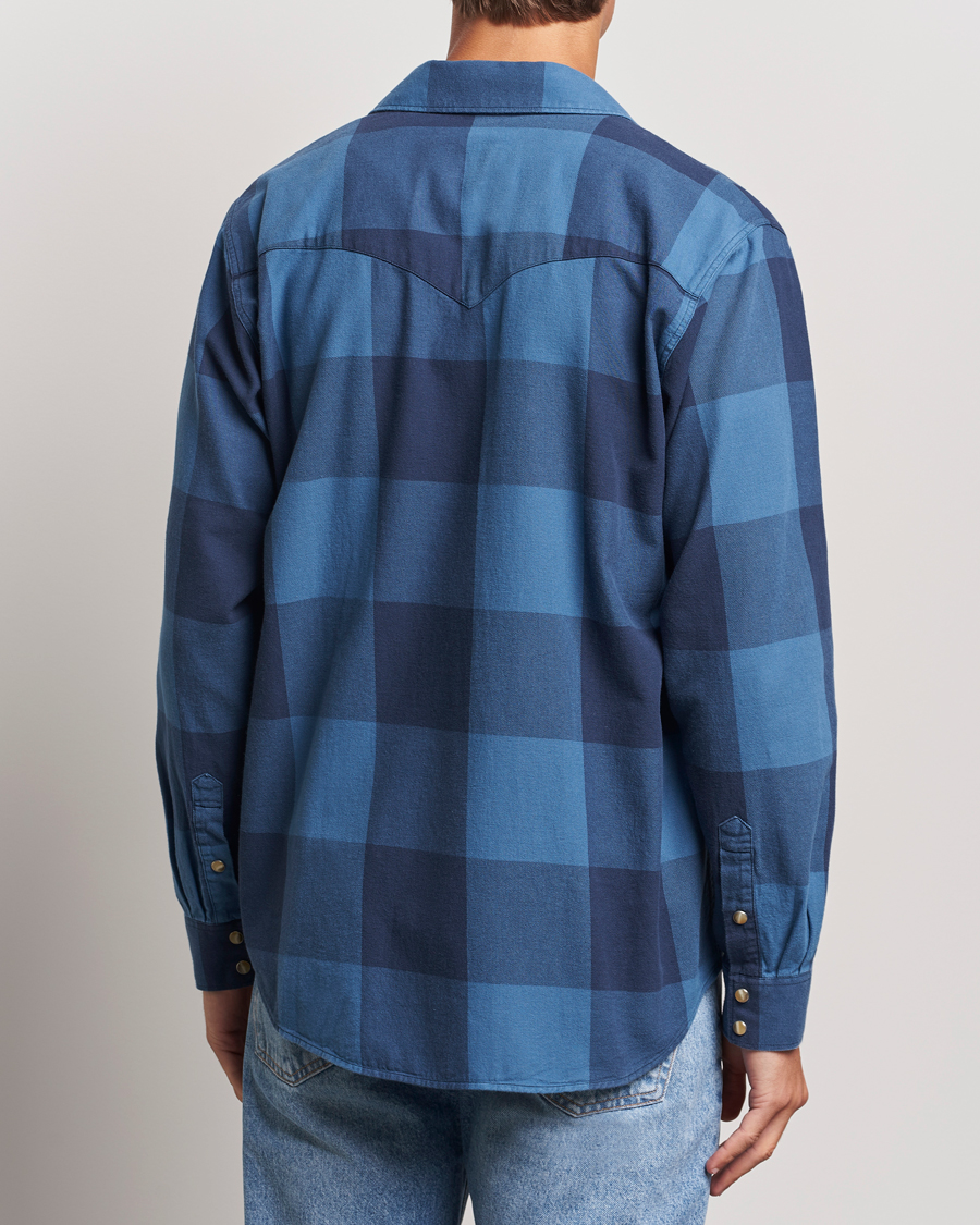 Herre | Skjorter | Nudie Jeans | George Checked Flannel Shirt Blue