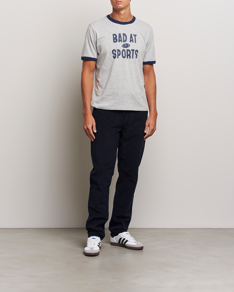 Herre | T-Shirts | Nudie Jeans | Ricky Bad At Sport T-Shirt Grey Melange