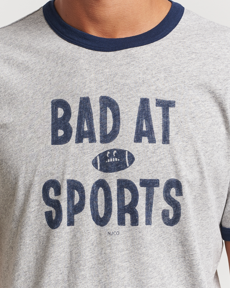 Herre | T-Shirts | Nudie Jeans | Ricky Bad At Sport T-Shirt Grey Melange