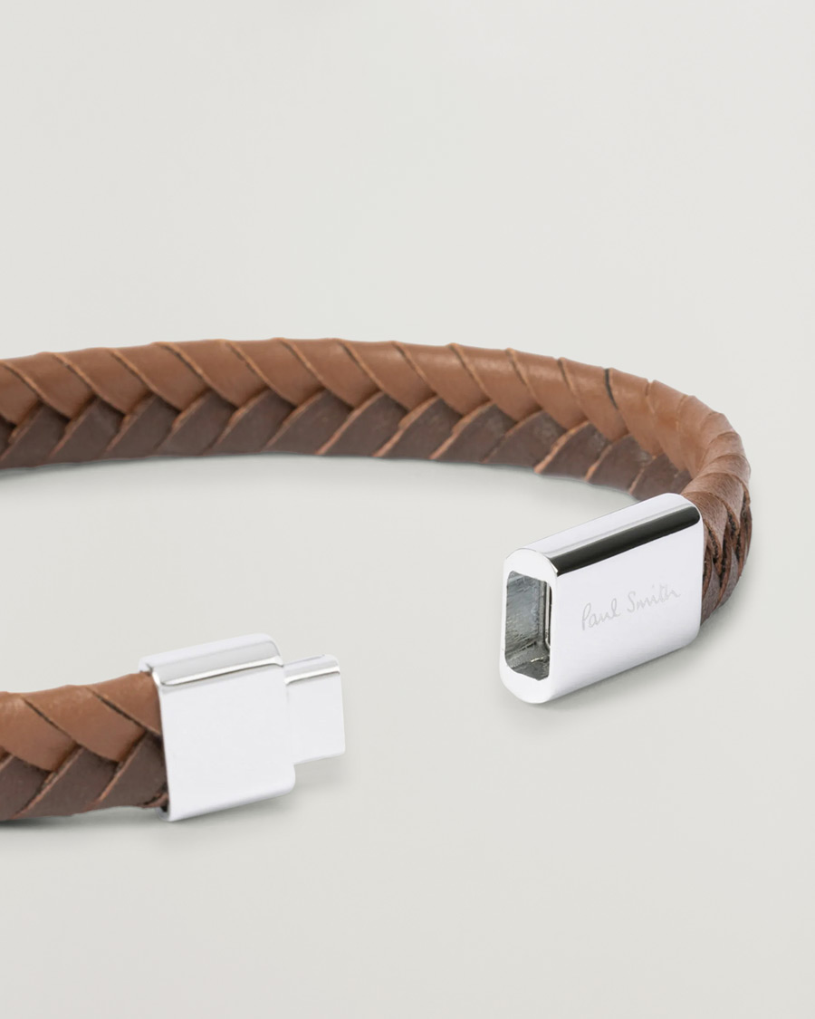 Herre | Paul Smith Two Tone Leather Bracelet Brown | Paul Smith | Two Tone Leather Bracelet Brown