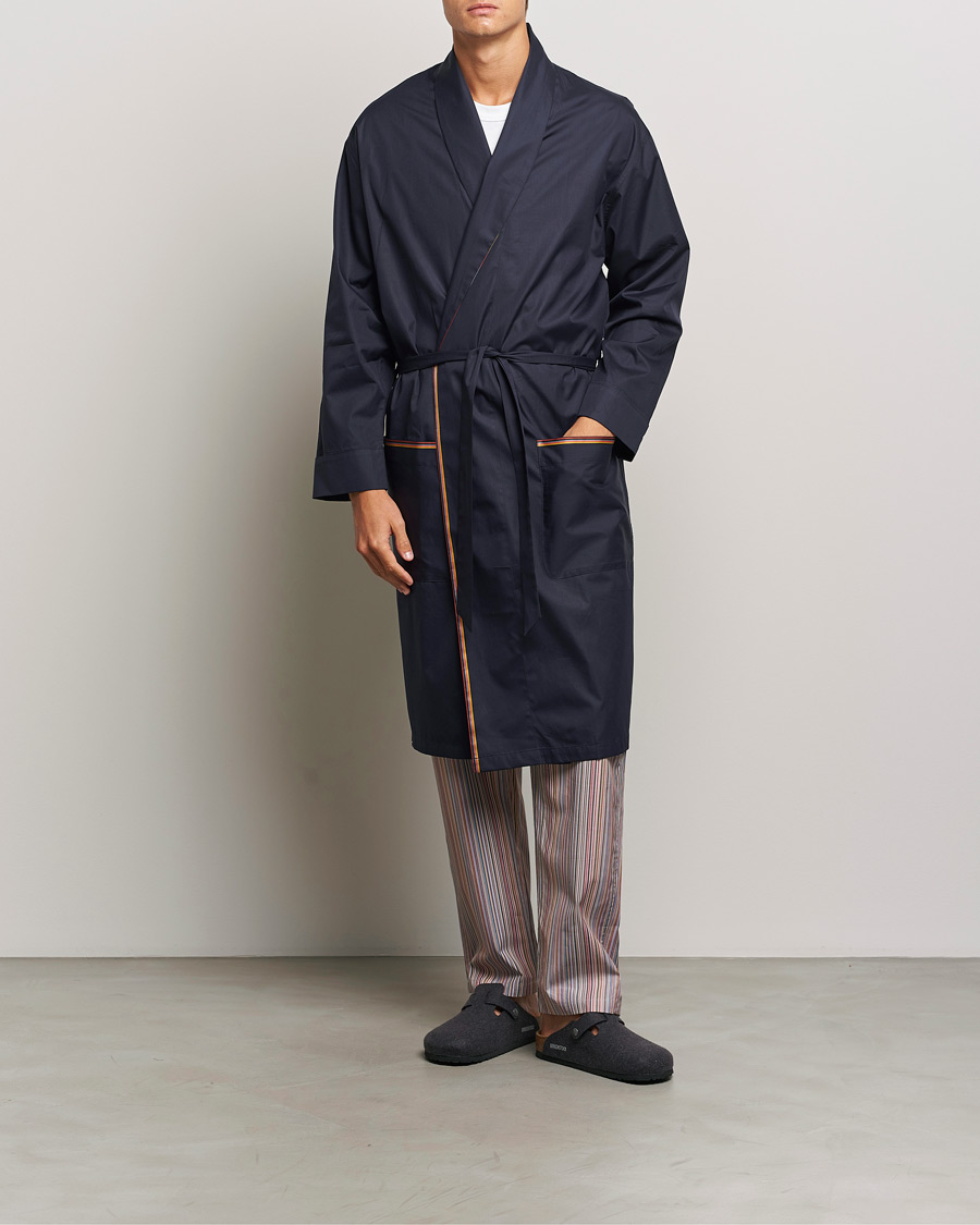 Herre | Paul Smith Stripe Cotton Gown Navy | Paul Smith | Stripe Cotton Gown Navy