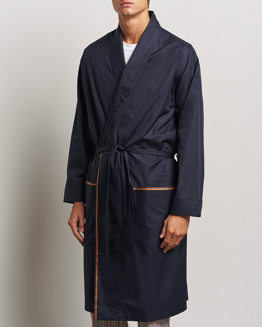 Herre | Paul Smith Stripe Cotton Gown Navy | Paul Smith | Stripe Cotton Gown Navy