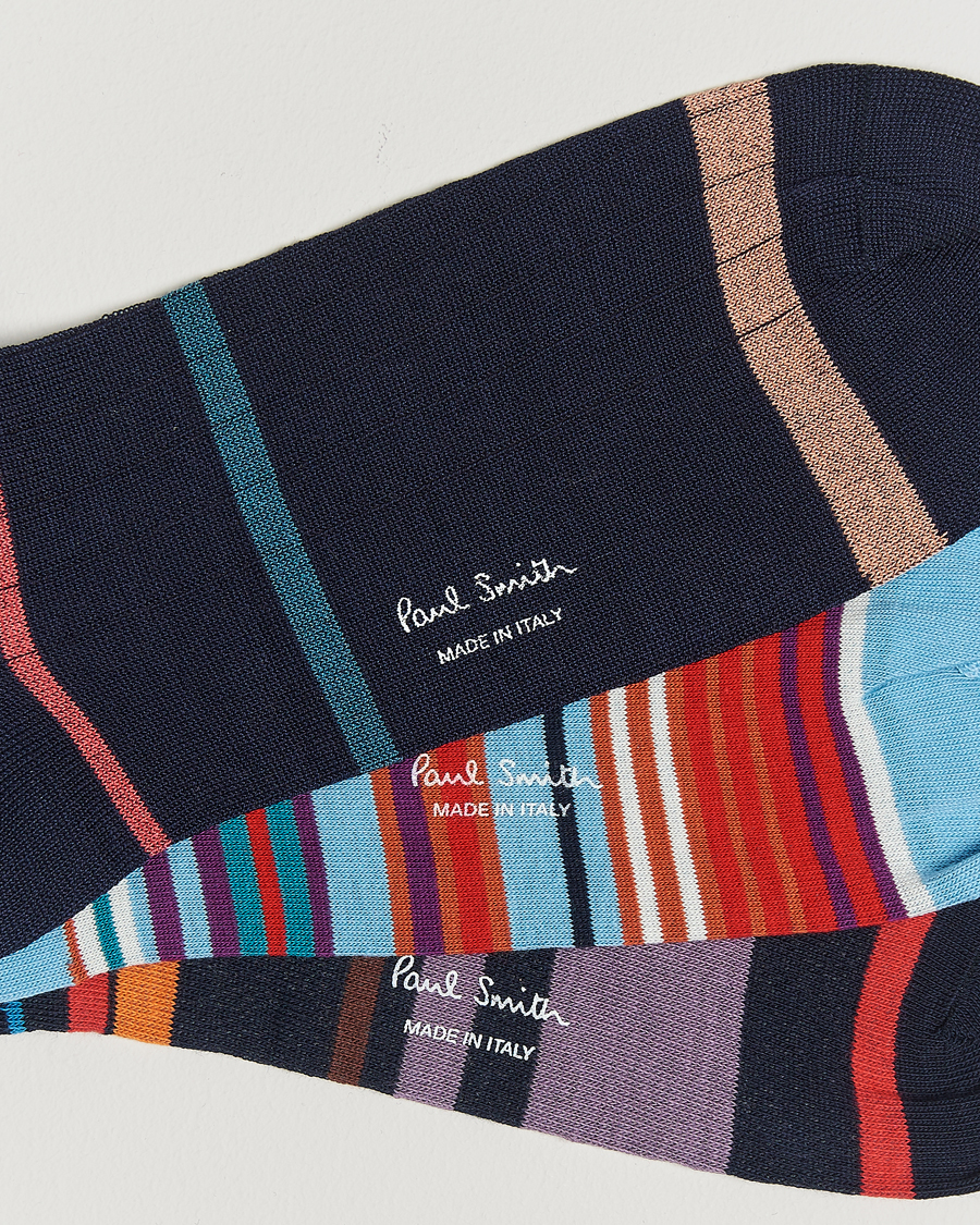 Herre | Undertøy | Paul Smith | 3-Pack Striped Socks Multi