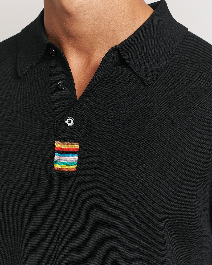 Herre | Gensere | Paul Smith | Merino Knitted Polo Black