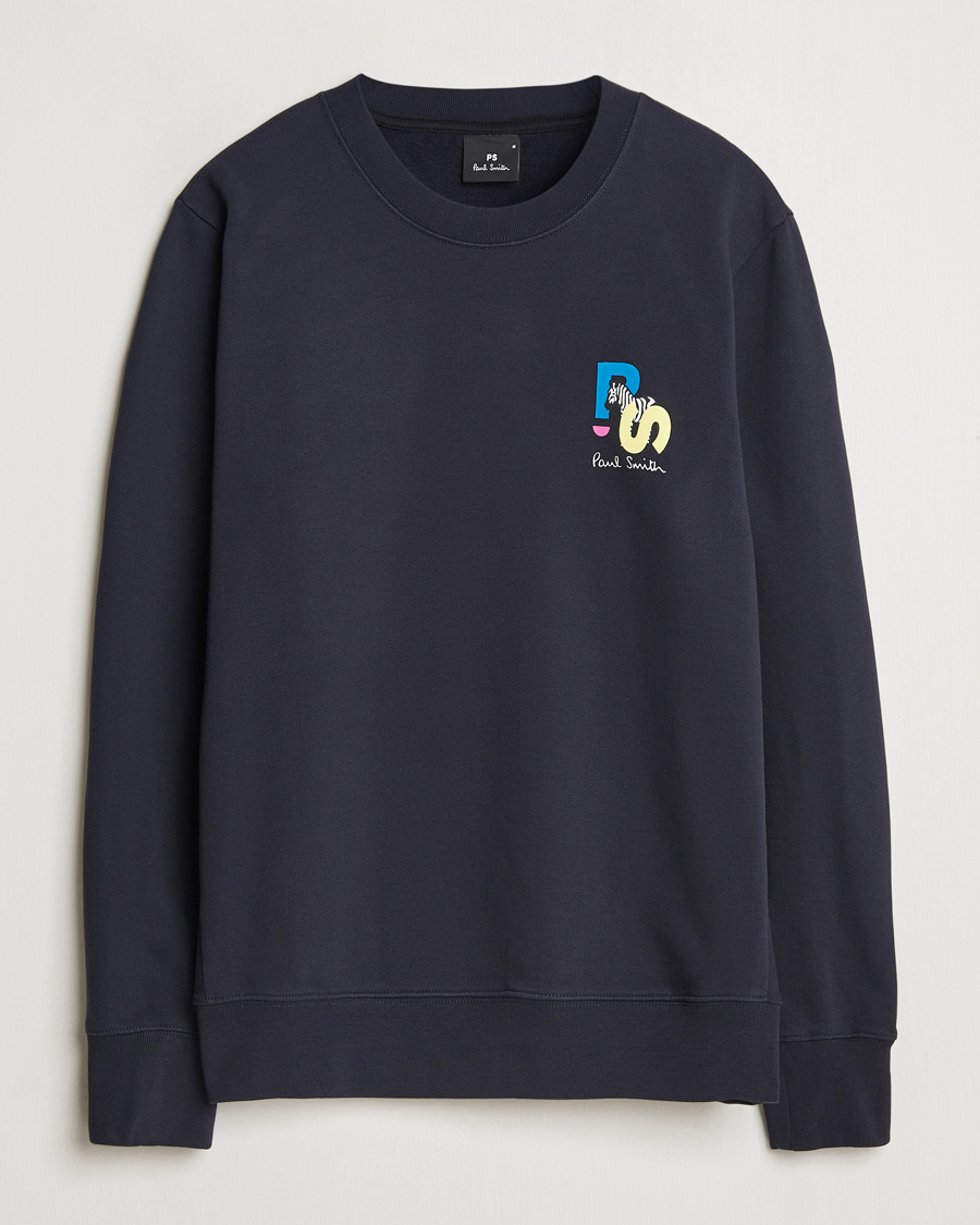 Herre | Gensere | PS Paul Smith | PS Zebra Crew Neck Sweatshirt Blue