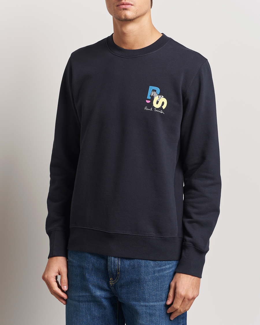 Herre | Gensere | PS Paul Smith | PS Zebra Crew Neck Sweatshirt Blue