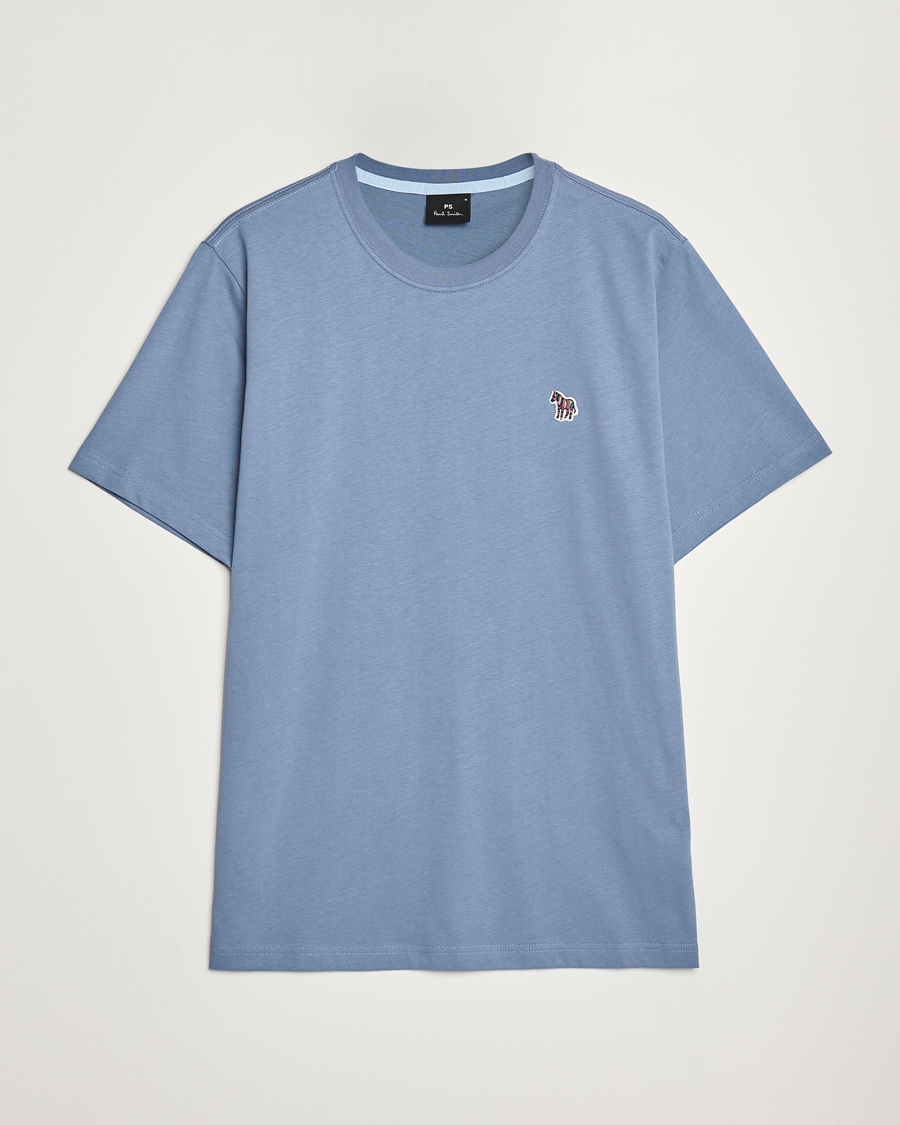 Herre | T-Shirts | PS Paul Smith | Organic Cotton Zebra T-Shirt Blue