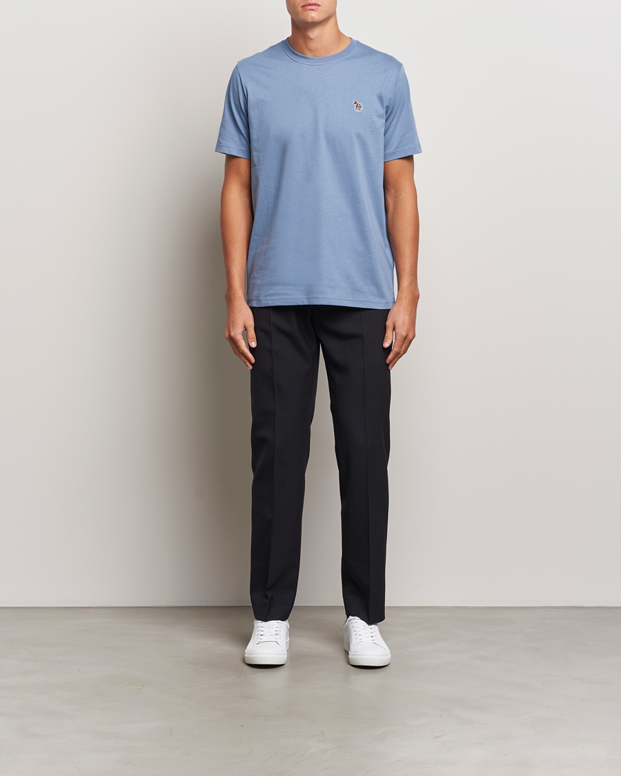 Herre | T-Shirts | PS Paul Smith | Organic Cotton Zebra T-Shirt Blue