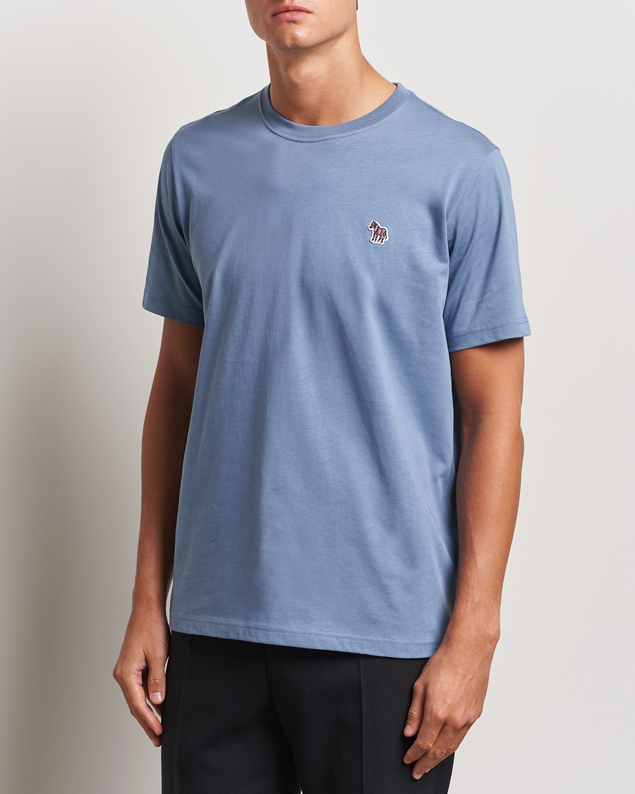 Herre | T-Shirts | PS Paul Smith | Organic Cotton Zebra T-Shirt Blue