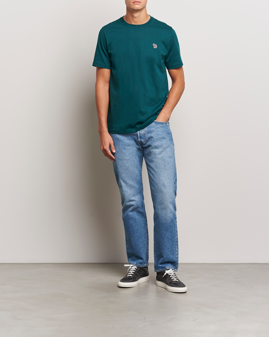 Herre | T-Shirts | PS Paul Smith | Organic Cotton Zebra T-Shirt Green