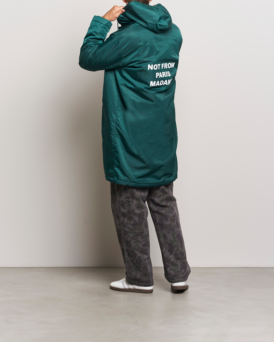 Herre | Jakker | Drôle de Monsieur | La Parka Slogan Coat Dark Green