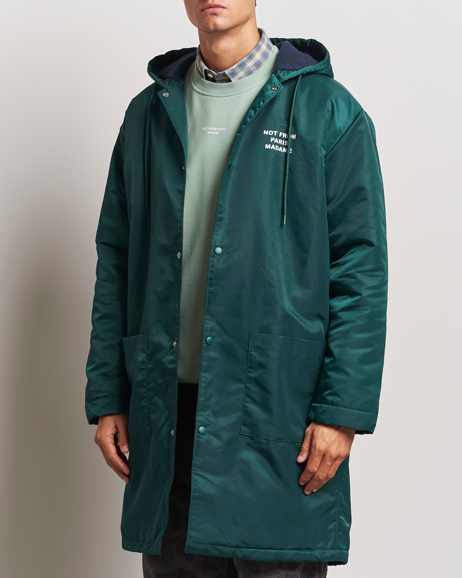 Herre | Jakker | Drôle de Monsieur | La Parka Slogan Coat Dark Green
