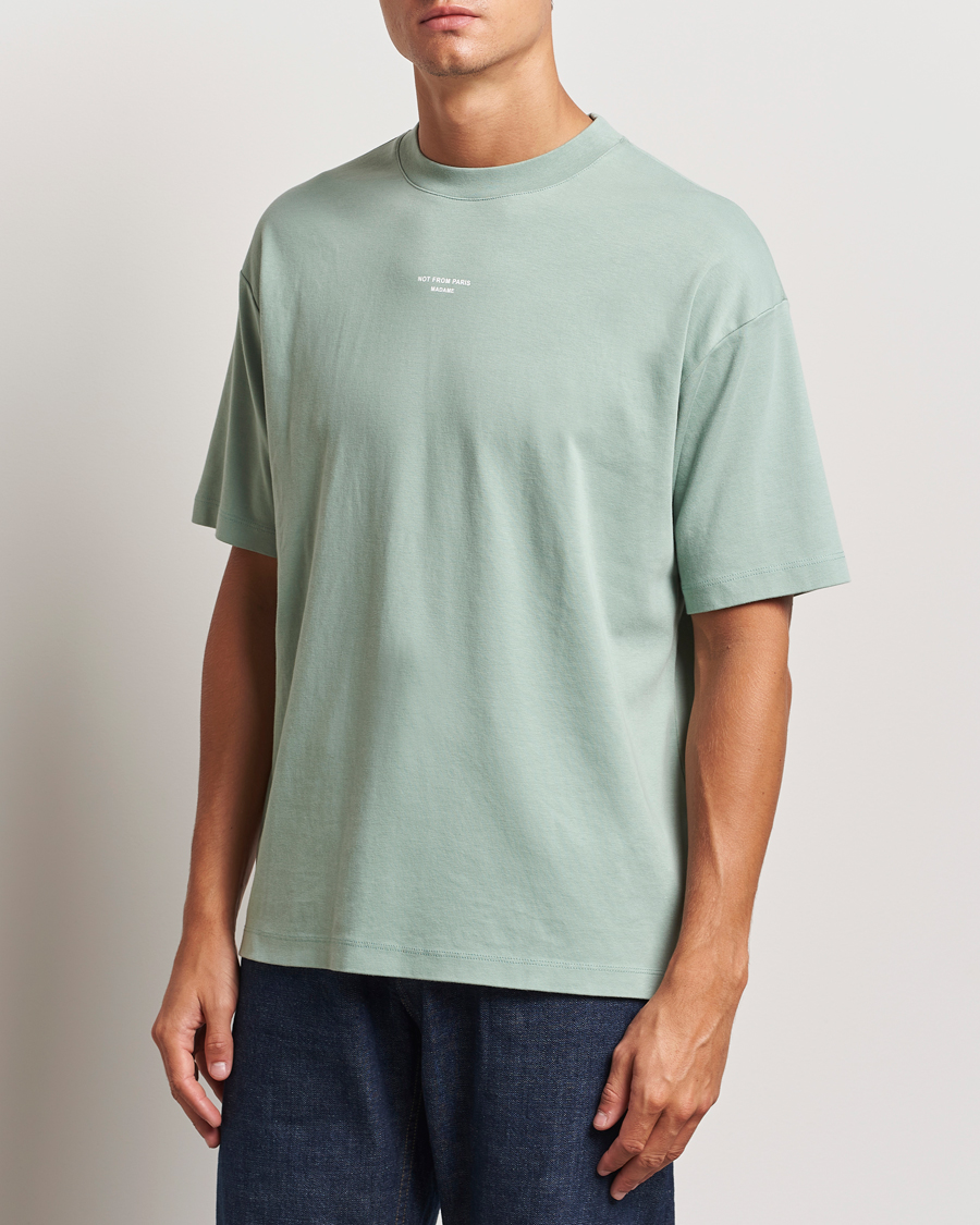 Herre | T-Shirts | Drôle de Monsieur | Classic Slogan T-Shirt Water Green