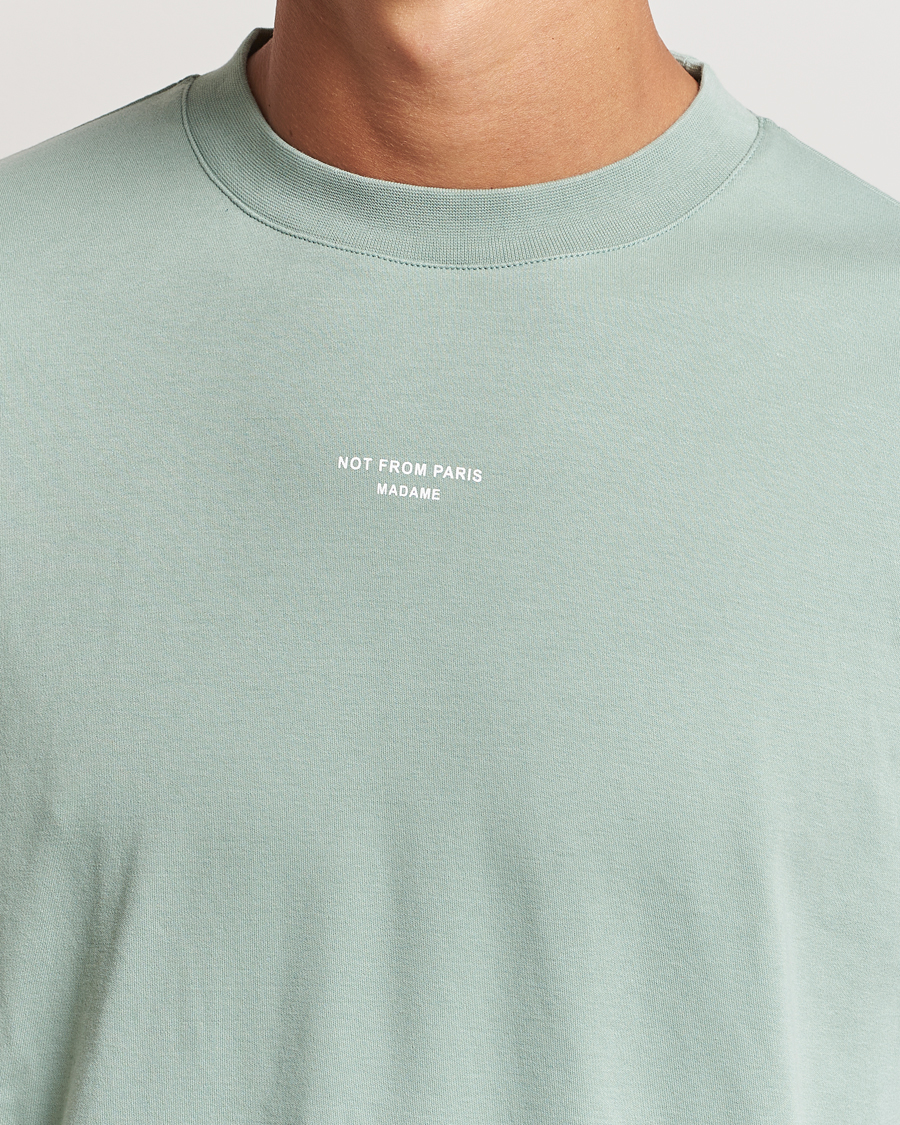 Herre | T-Shirts | Drôle de Monsieur | Classic Slogan T-Shirt Water Green