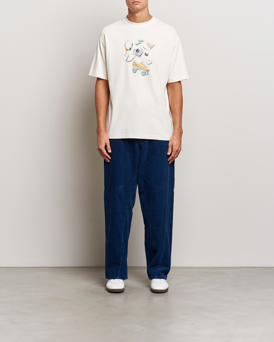 Herre | T-Shirts | Drôle de Monsieur | Balade Printed T-Shirt Cream