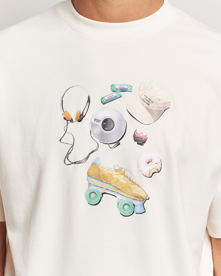 Herre | T-Shirts | Drôle de Monsieur | Balade Printed T-Shirt Cream