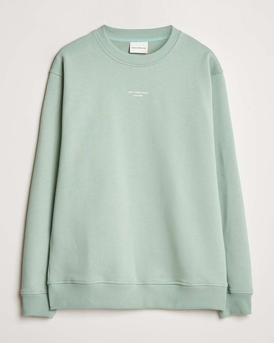 Herre | Gensere | Drôle de Monsieur | Classic Slogan Sweatshirt Water Green