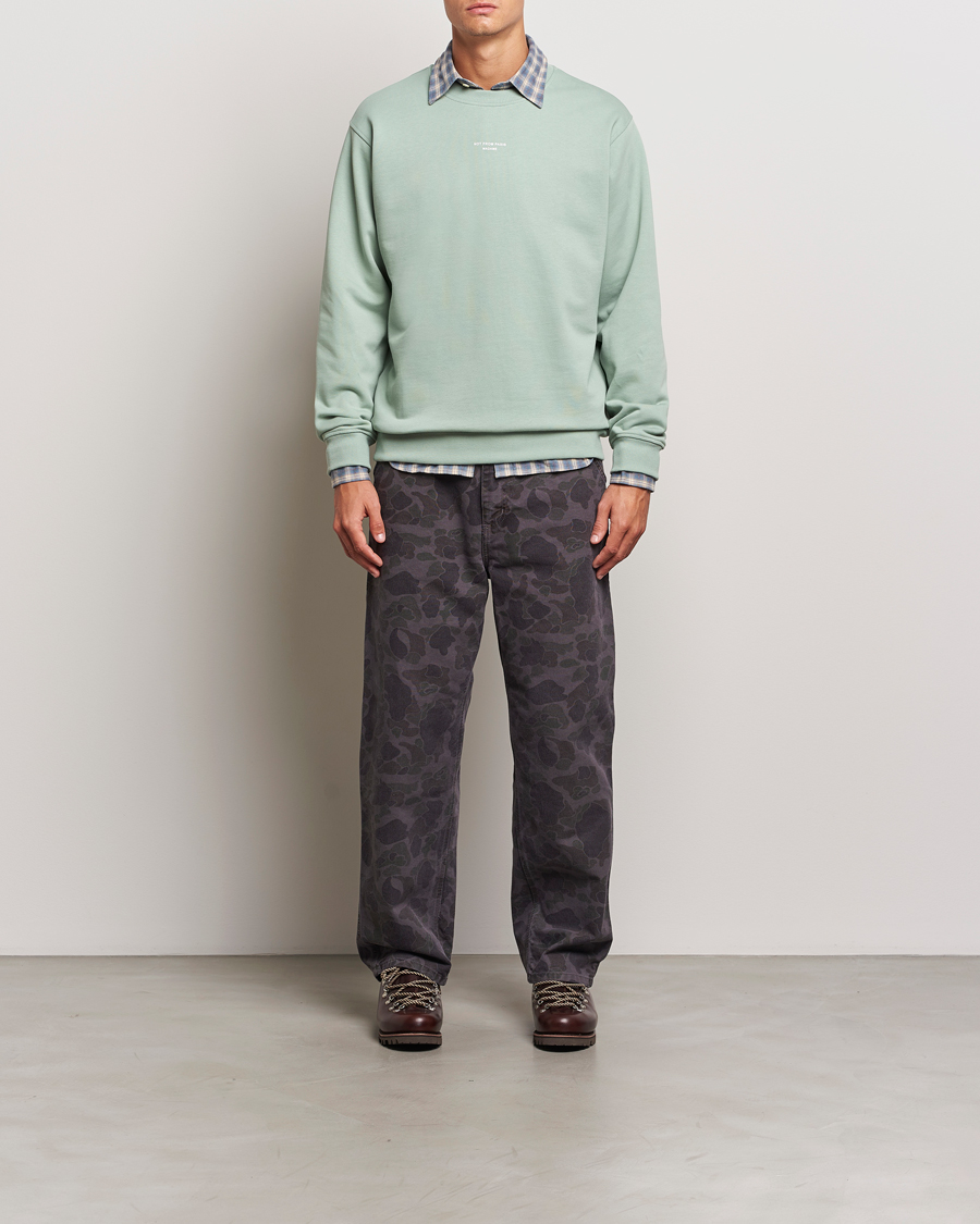 Herre | Gensere | Drôle de Monsieur | Classic Slogan Sweatshirt Water Green