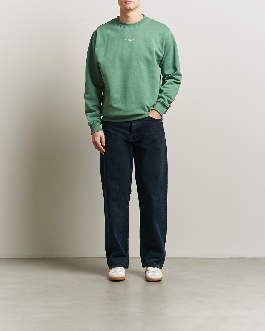 Herre | Gensere | Drôle de Monsieur | Classic Slogan Sweatshirt Water Green