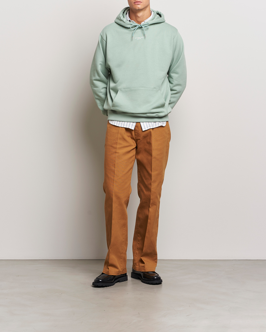 Herre | Gensere | Drôle de Monsieur | Classic Slogan Hoodie Water Green