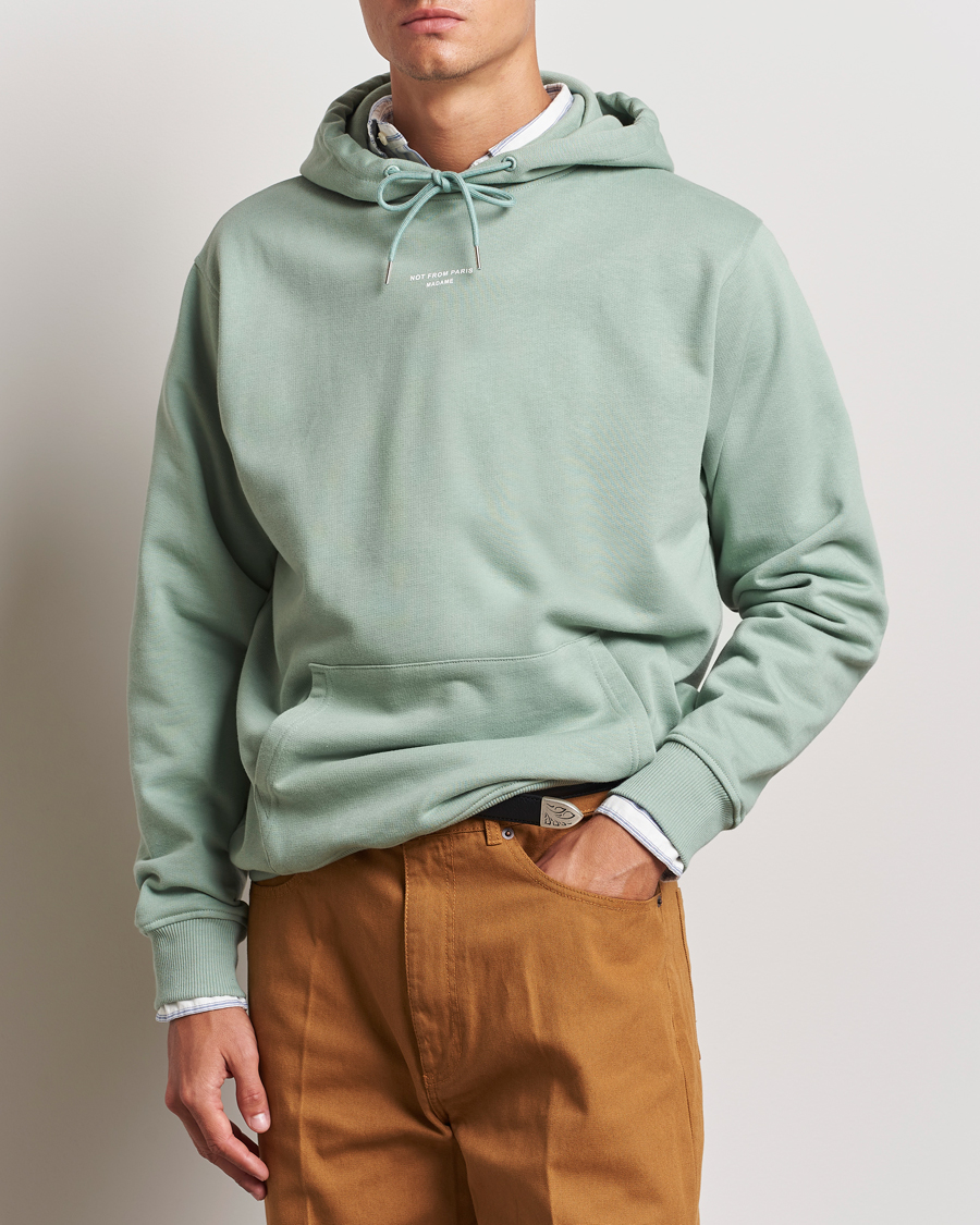 Herre | Gensere | Drôle de Monsieur | Classic Slogan Hoodie Water Green