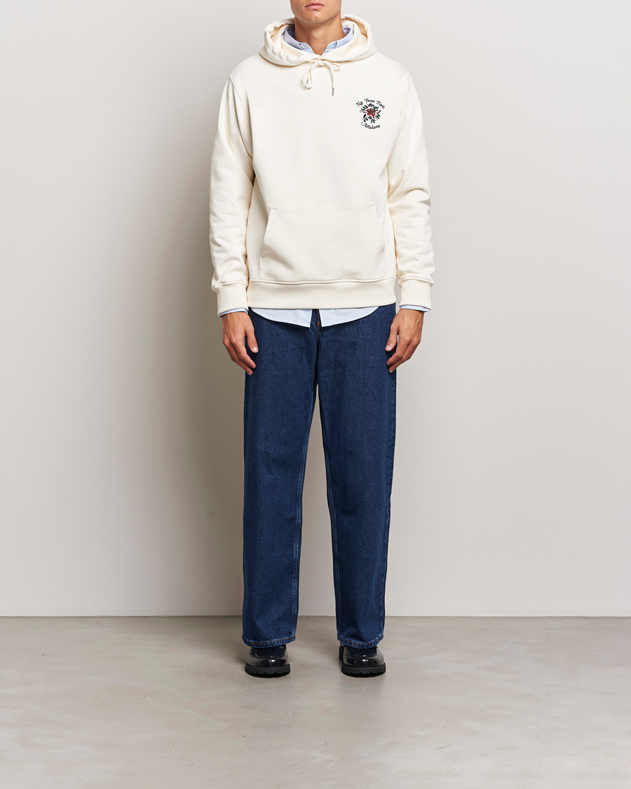 Herre | Gensere | Drôle de Monsieur | Flower Slogan Hoodie Cream