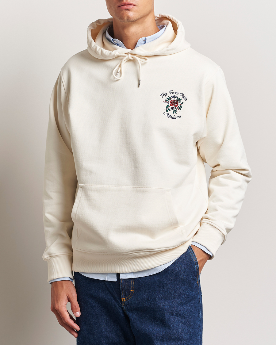 Herre | Gensere | Drôle de Monsieur | Flower Slogan Hoodie Cream