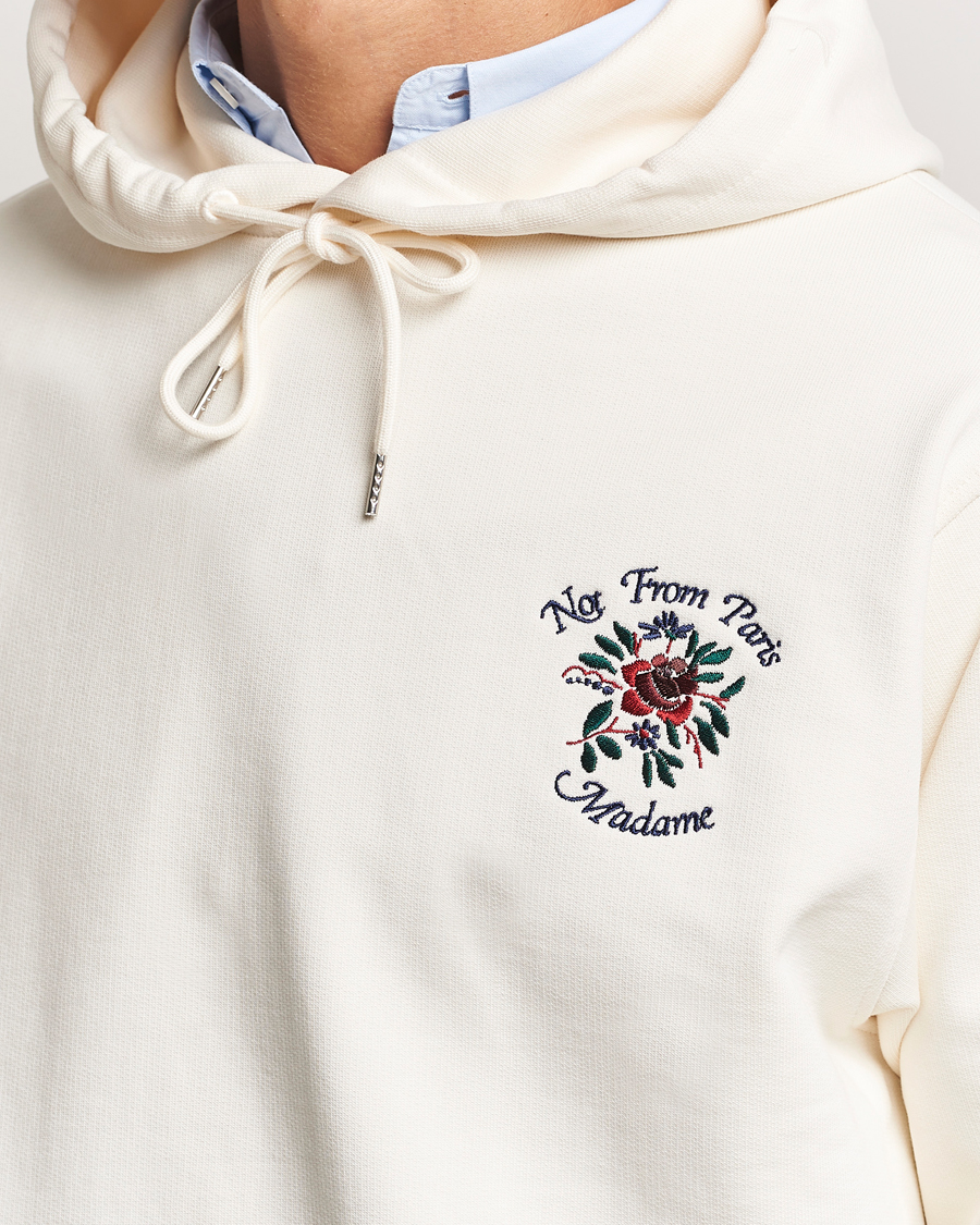Herre | Gensere | Drôle de Monsieur | Flower Slogan Hoodie Cream