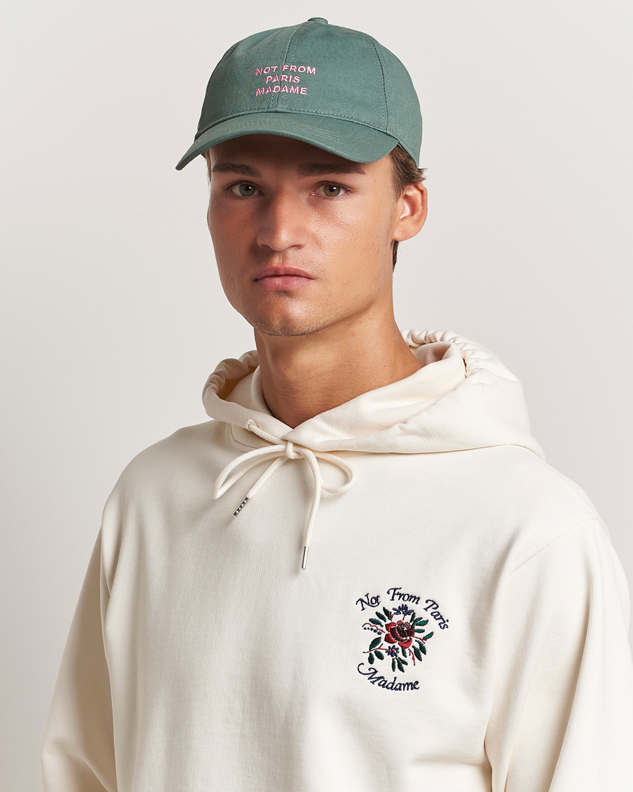 Herre | Drôle de Monsieur Slogan Baseball Cap Water Green | Drôle de Monsieur | Slogan Baseball Cap Water Green