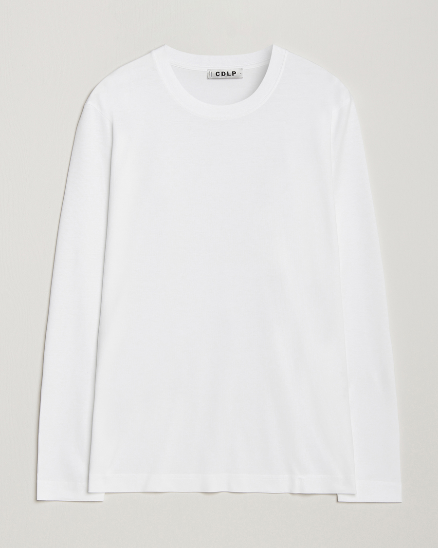 Herre | T-Shirts | CDLP | Midweight Long Sleeve T-Shirt White
