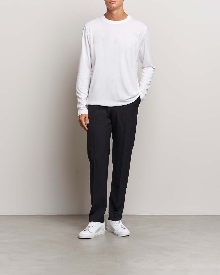 Herre | T-Shirts | CDLP | Midweight Long Sleeve T-Shirt White