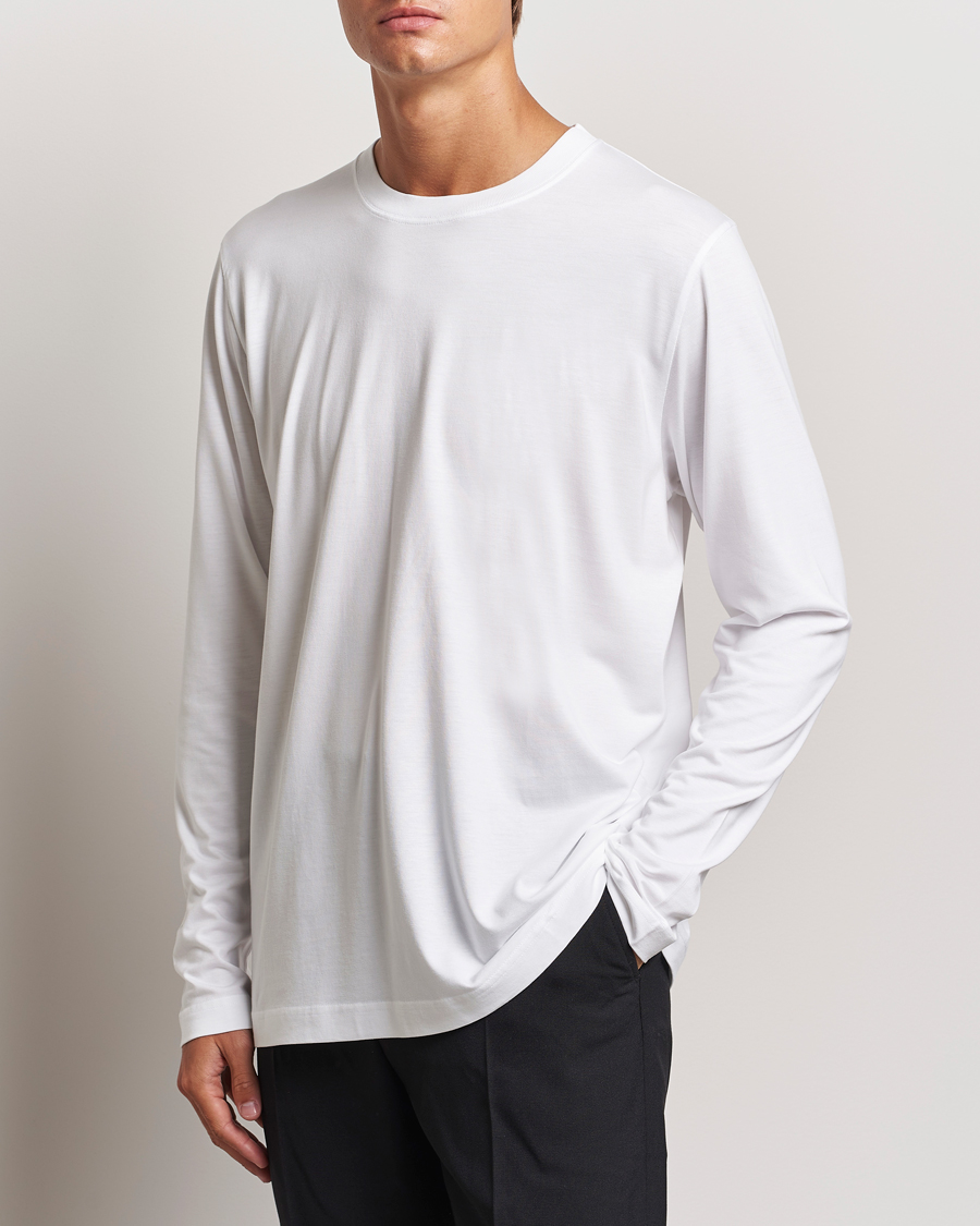 Herre | T-Shirts | CDLP | Midweight Long Sleeve T-Shirt White