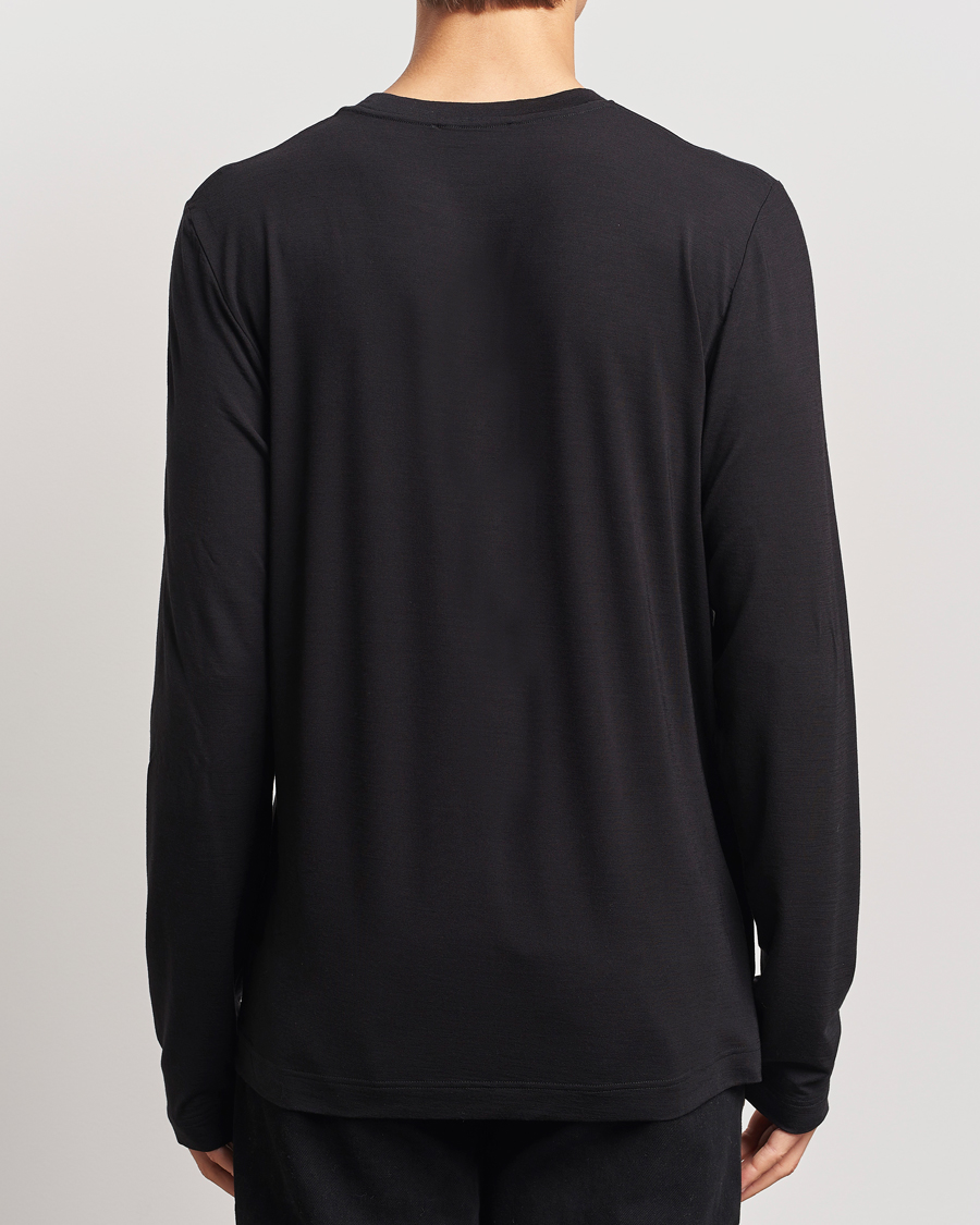 Herre | T-Shirts | CDLP | Wool Long Sleeve T-Shirt Black