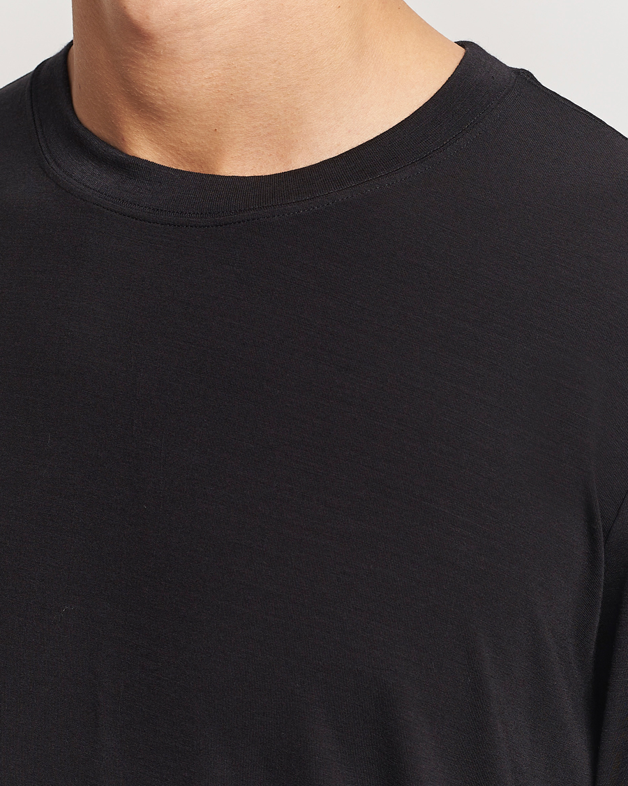 Herre | T-Shirts | CDLP | Wool Long Sleeve T-Shirt Black
