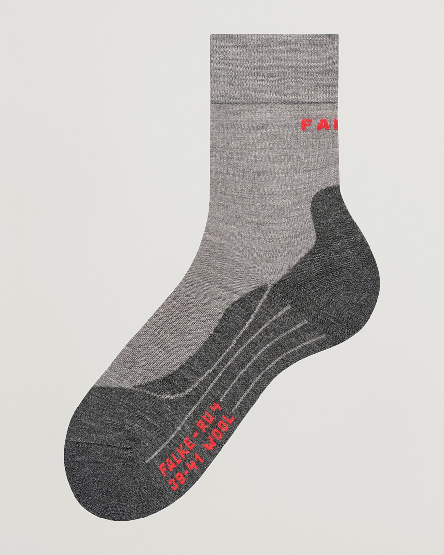 Herre | Undertøy | Falke Sport | RU4 Endurance Wool Running Socks Light Grey Mel