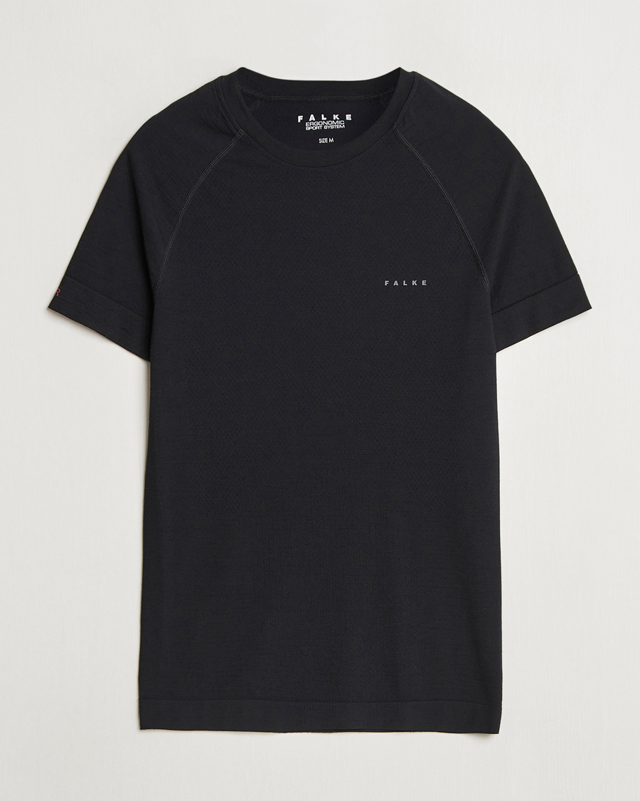 Herre | T-Shirts | Falke Sport | Wool Tech Light T-Shirt Black